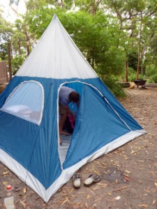 Camping, Kangaroos & A Fine Looking Teepee